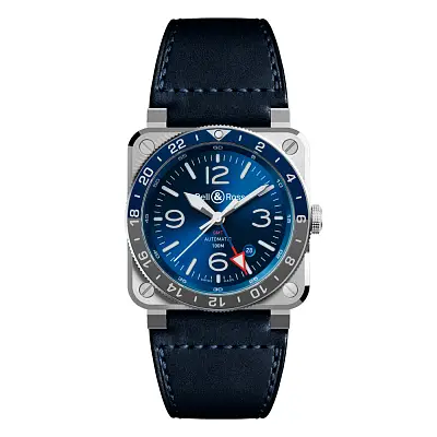 Bell &amp; Ross BR 03-93 GMT Xanh BR0393-BLU-ST/SCA
