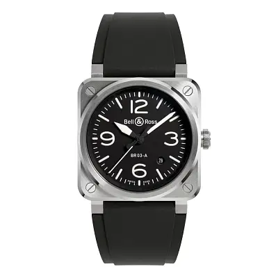 Bell &amp; Ross Mẫu mới BR-03 Thép đen BR03A-BL-ST/SRB