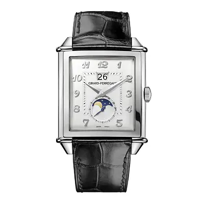 Đồng hồ cổ điển năm 1945, kích thước XXL, hiển thị ngày lớn và pha trăng 25882-11-121-BB6B