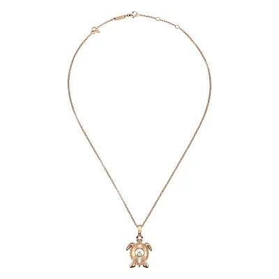 Vòng cổ Chopard Happy Diamonds hình rùa bằng vàng 79A187-5001