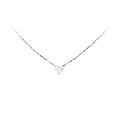 Dây chuyền vàng trắng đính kim cương hình trái tim