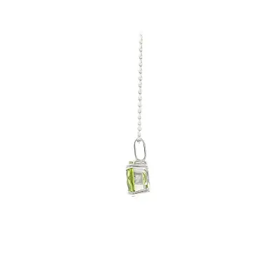 Mặt dây chuyền thanh lịch vàng trắng 18K với peridot 1,90 ct