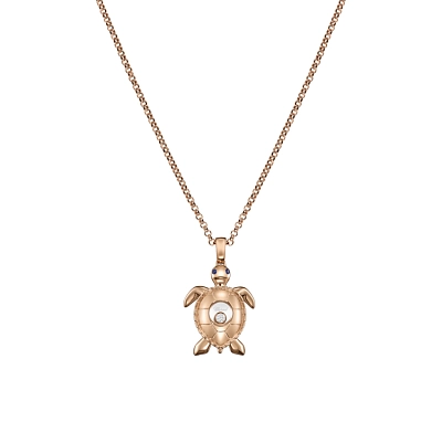 Vòng cổ Chopard Happy Diamonds hình rùa bằng vàng 79A187-5001