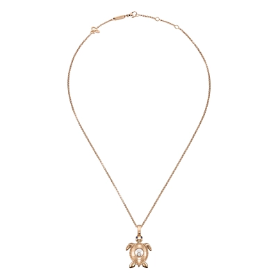 Vòng cổ Chopard Happy Diamonds hình rùa bằng vàng 79A187-5001