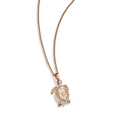 Vòng cổ Chopard Happy Diamonds hình rùa bằng vàng 79A187-5001