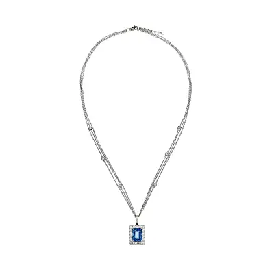 Vòng cổ sang trọng kết hợp ngọc aquamarine lấp lánh và ánh kim cương