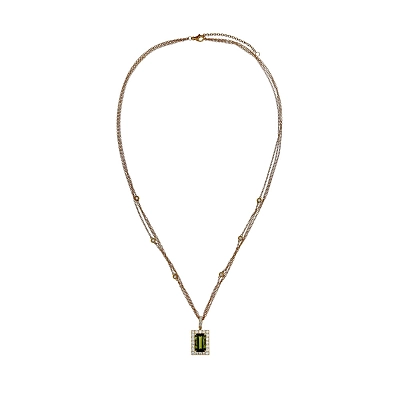 Vòng cổ với đá tourmaline đẹp kết hợp với kim cương