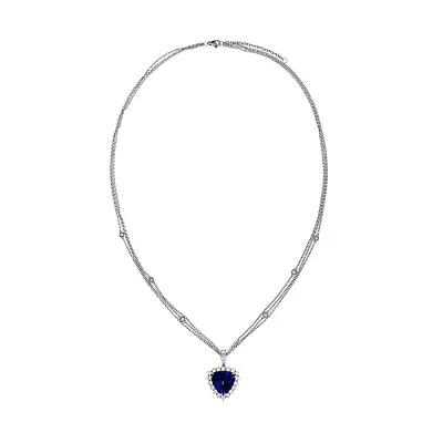 Vòng cổ cao cấp với đá Tanzanite và kim cương lấp lánh