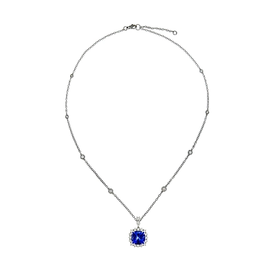 Vòng cổ cao cấp với đá Tanzanite trong bản giao hưởng kim cương