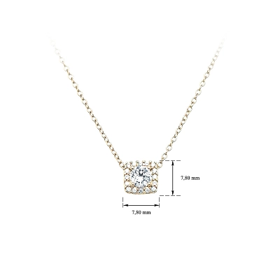 Vòng cổ vàng đính đá zircon