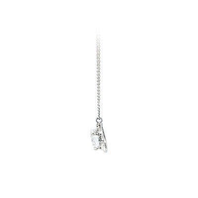 Vòng cổ với đá zircon trắng và vàng trắng