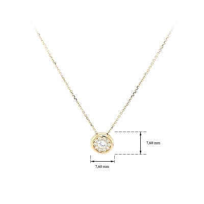 Vòng cổ vàng đính đá zircon