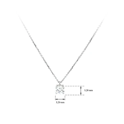 Vòng cổ vàng trắng zircon cho nữ