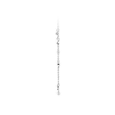 Vòng cổ với đá zircon trắng và vàng trắng