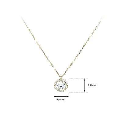 Vòng cổ vàng đính đá zircon