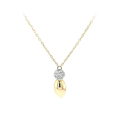 Vòng cổ đính đá zirconia bằng vàng