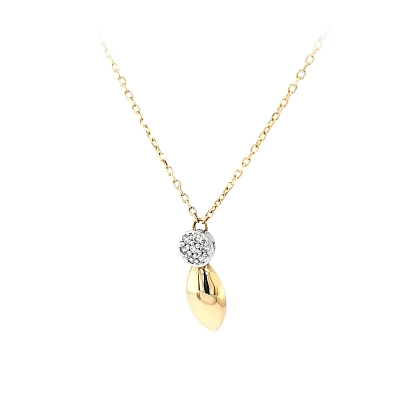 Vòng cổ đính đá zirconia bằng vàng