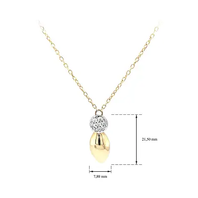 Vòng cổ đính đá zirconia bằng vàng