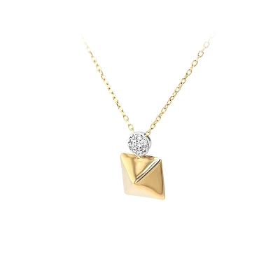 Vòng cổ đính đá zirconia bằng vàng