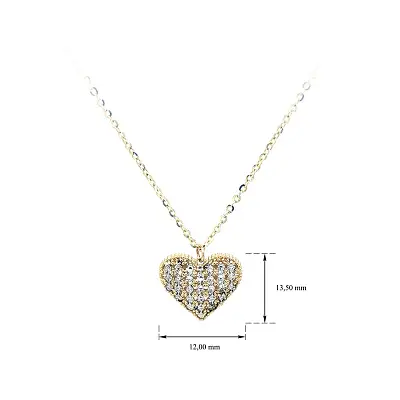 Vòng cổ Trái tim kết hợp vàng