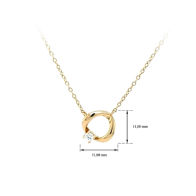 Vòng cổ vàng đính đá zircon