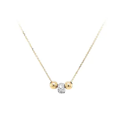 Vòng cổ đính đá zirconia bằng vàng