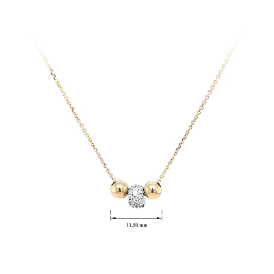 Vòng cổ đính đá zirconia bằng vàng
