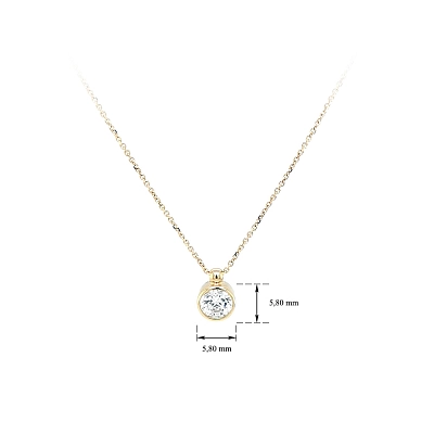 Vòng cổ vàng đính đá zircon