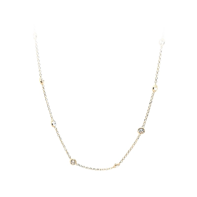Vòng cổ vàng đính đá zircon