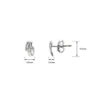 Bông tai làm bằng vàng trắng