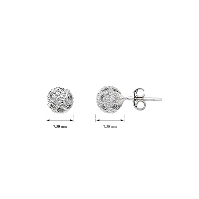 Vòng tai sang trọng với họa tiết zirconia tinh xảo