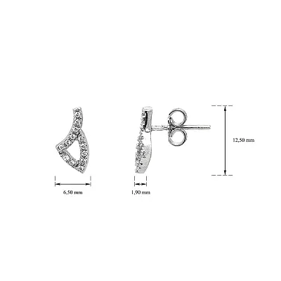 Vòng tai vàng trắng hiện đại với chi tiết tinh tế
