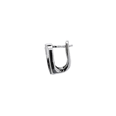 Khuyên tai bằng vàng trắng đính đá zircon trắng