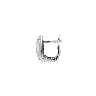 Khuyên tai bằng vàng trắng đính đá zircon trắng