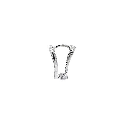 Khuyên tai bằng vàng trắng đính đá zircon trắng