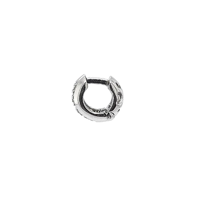 Khuyên tai bằng vàng trắng đính đá zircon trắng