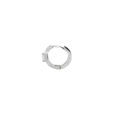 Khuyên tai bằng vàng trắng đính đá zircon trắng