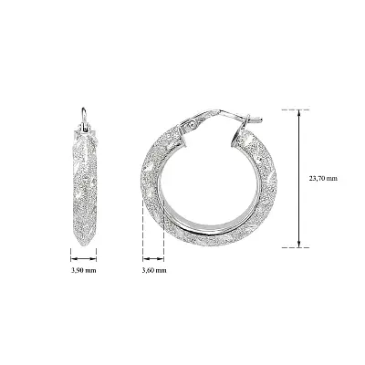 Vòng tai vàng trắng sang trọng - Chất liệu tinh xảo, hiệu ứng độc đáo