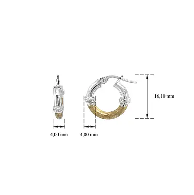 Vòng tai tròn làm từ vàng kết hợp