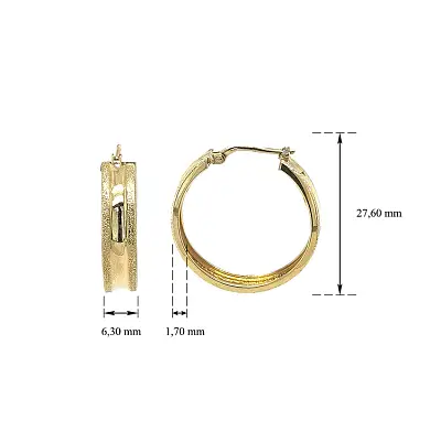 Vòng tai tròn vàng