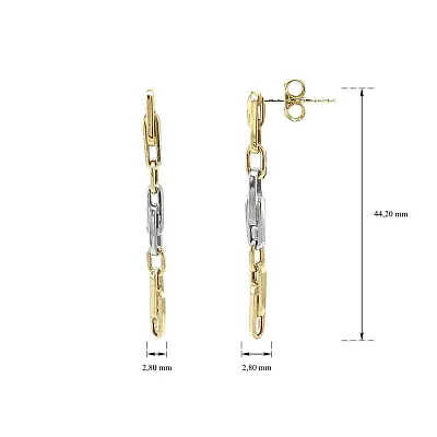 Khuyên tai làm từ vàng kết hợp