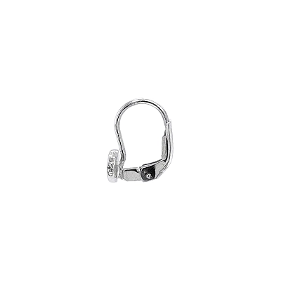 Khuyên tai Sdrce với đá zircon trắng vàng