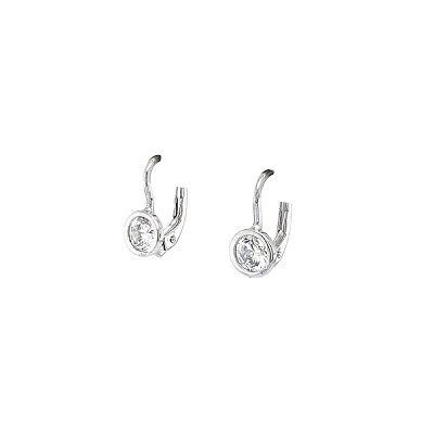 Vòng tai vàng trắng đính zircon - Một món trang sức tinh tế cho mọi ngày