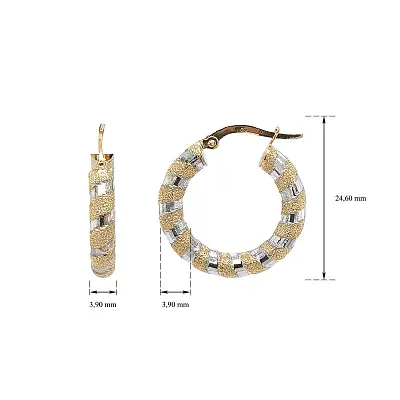 Vòng tai tròn thanh lịch với thiết kế tương phản hiện đại