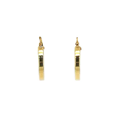 Hoa tai vòng tròn vàng vàng thanh lịch