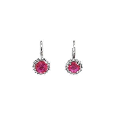Vòng tai vàng trắng đính ruby - Sự sang trọng và đam mê trong từng chi tiết