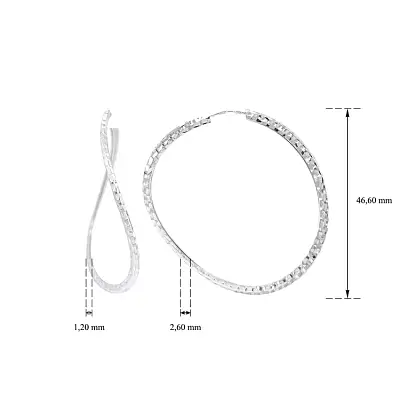 Vòng tai tròn vàng trắng