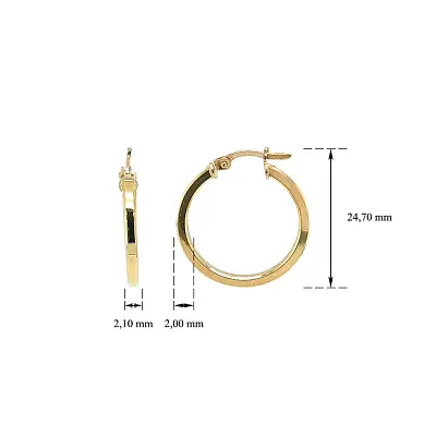 Vòng tai tròn vàng