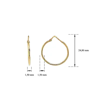 Vòng tai tròn vàng