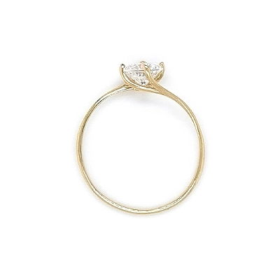 Nhẫn răng zircon vàng